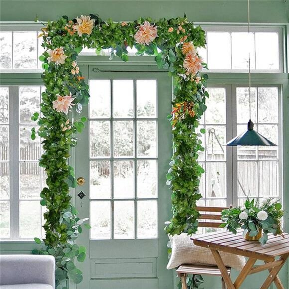 84 Feet 12 Strands Artificial Ivy Leaf Plants Vine Hanging Garland Fake Foliage - Picture 4 of 8